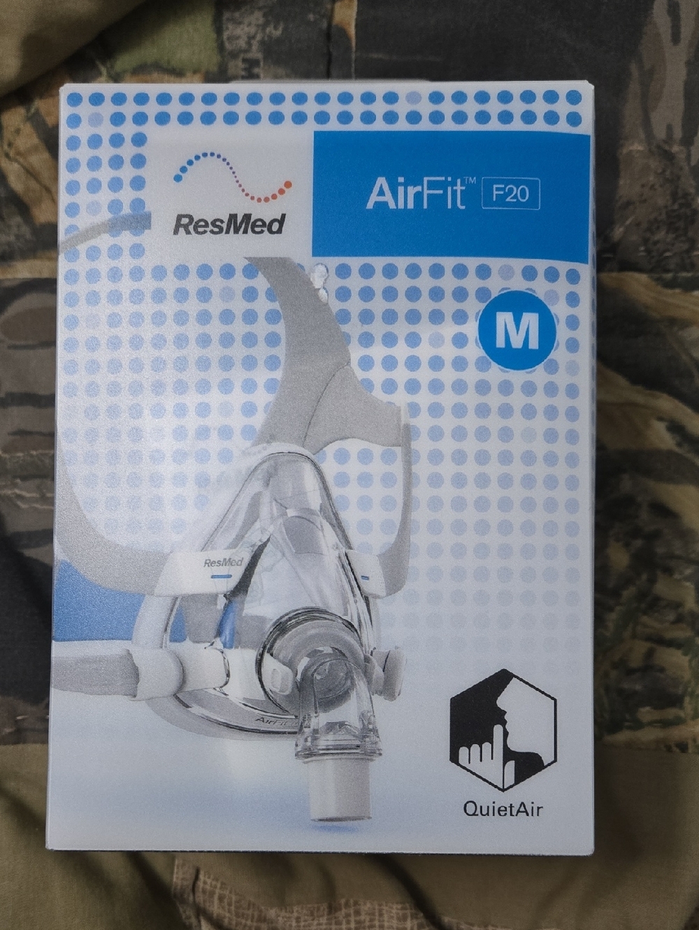 ResMed AirFit F20 Full Face CPAP Mask With Head Gear Size M